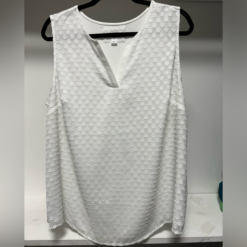 Market & Spruce | Ezide Textured Mixed Material Top | 1X